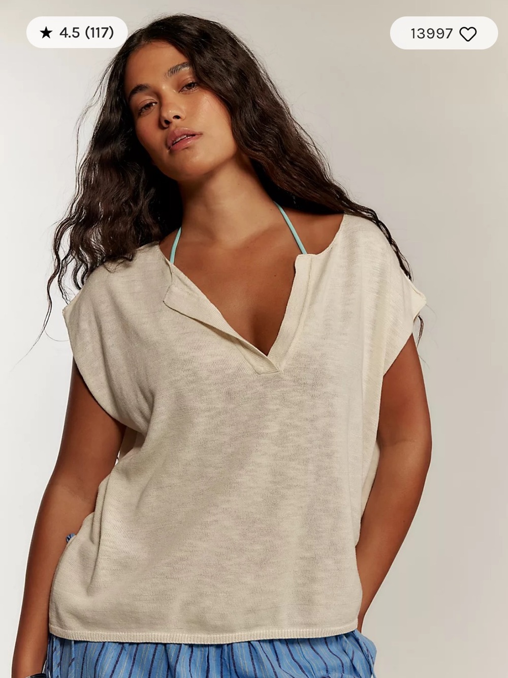 Free People MARINA DEL SOL SWEAT LT GREEN M 📣green)